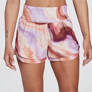 CALIA by Carrie Underwood Lavender Pink Coral Abstract Athletic Shorts